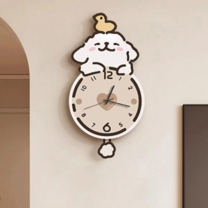 PUPPY STACK Silent Clock – นาฬิกาลายลูกสุนัขซ้อนกัน