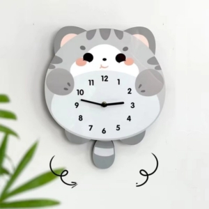 SWING KITTY Silent Clock – นาฬิกาลายแมวเหมียวมีหางแกว่ง