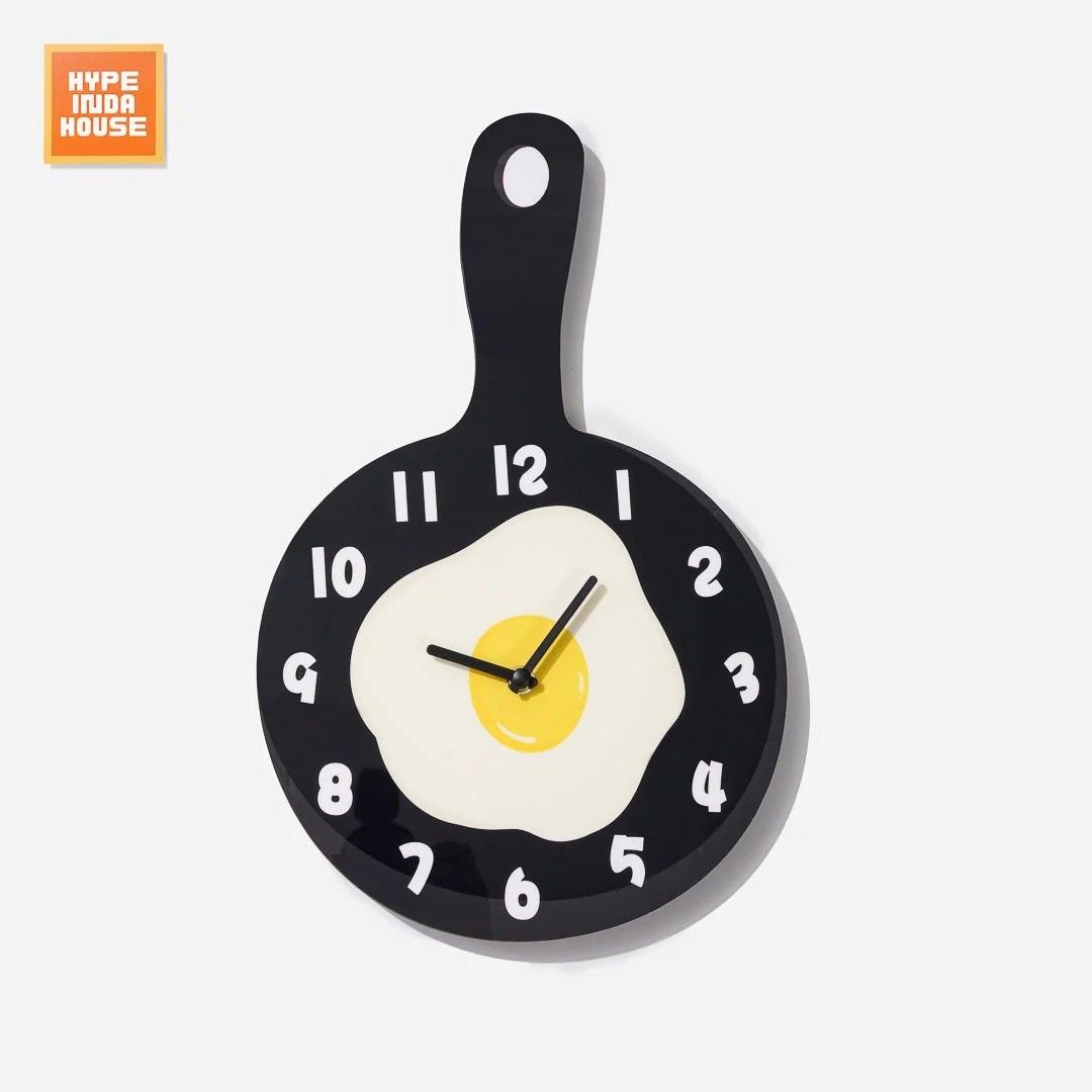 FRIED EGG Pan Kitchen Clock – นาฬิกาห้องครัวลายกระทะไข่ดาว