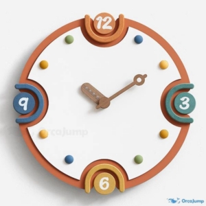 RAINBOW DOT Art Clock – นาฬิกาอาร์ตลายจุดสีรุ้ง**