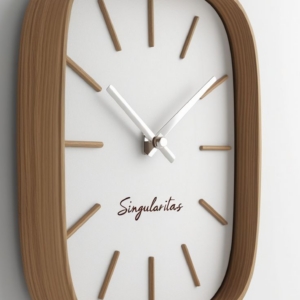 SLENDER Wooden Square Clock – นาฬิกาทรงสี่เหลี่ยมผืนผ้าขอบไม้